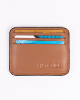 Leather Card Holder - Havane
